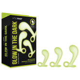WhipSmart Glow in the Dark Three Piece Prostate Training Kit GreenYellow Prostate Tools